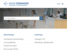 Tablet Screenshot of helse-stavanger.no